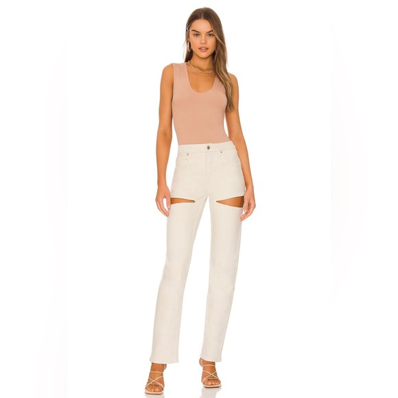 NWT! Free People S & M neutral Second Skin Cami tank. Deep neck. Thin 1/2 liner - Picture 7 of 14